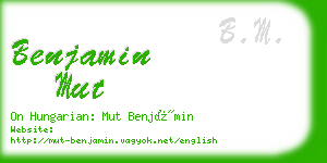 benjamin mut business card